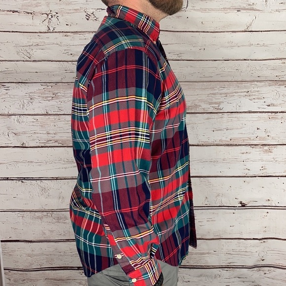 VINTAGE Tommy Hilfiger Plaid Button Up M - Picture 2 of 11